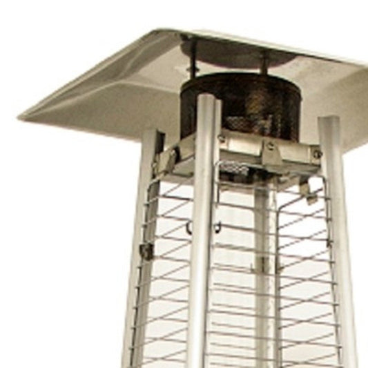 41,000 BTU Pyramid Patio Heater (Silver Steel)