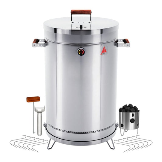 Portable Barrel Smoker (Stainless Steel, 31" x 18")