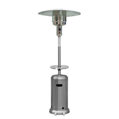 48,000 BTU Freestanding Propane Patio Heater (Silver Steel)