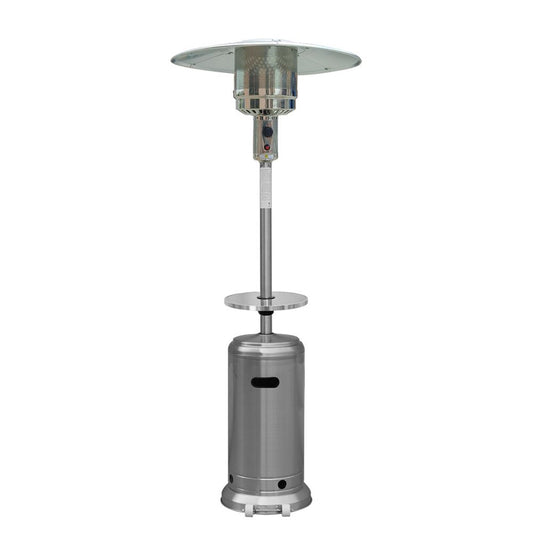 48,000 BTU Freestanding Propane Patio Heater (Silver Steel)