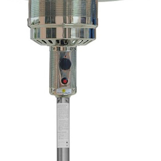 48,000 BTU Freestanding Propane Patio Heater (Silver Steel)