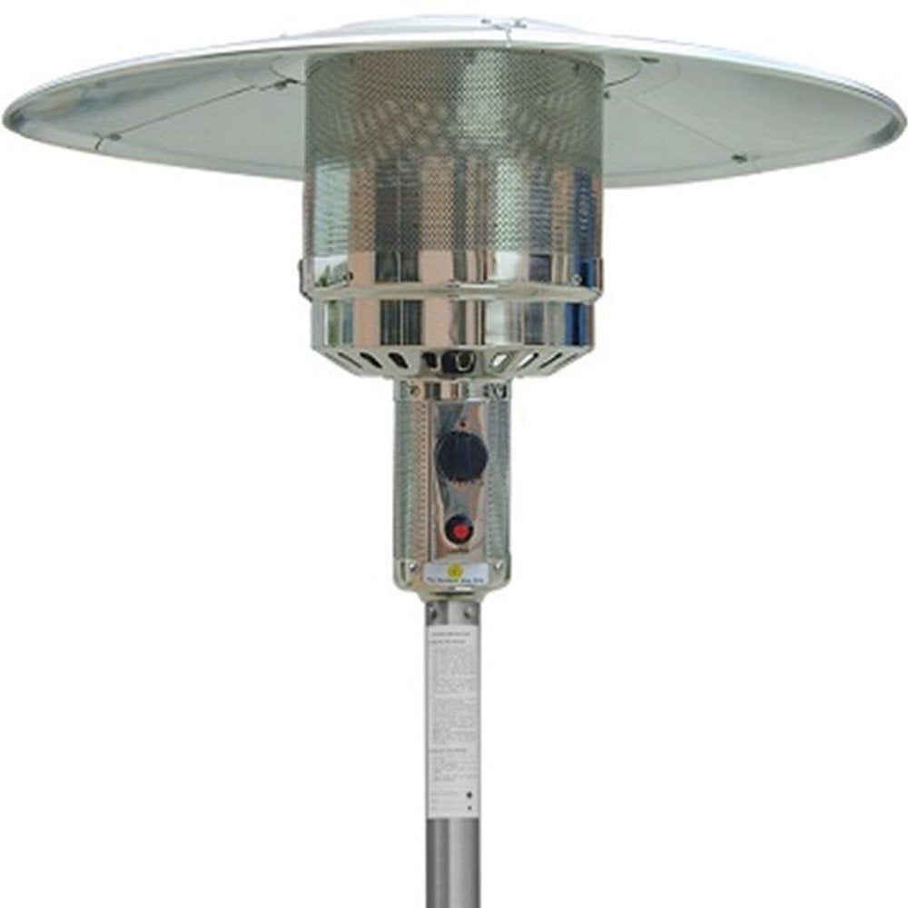 48,000 BTU Freestanding Propane Patio Heater (Silver Steel)