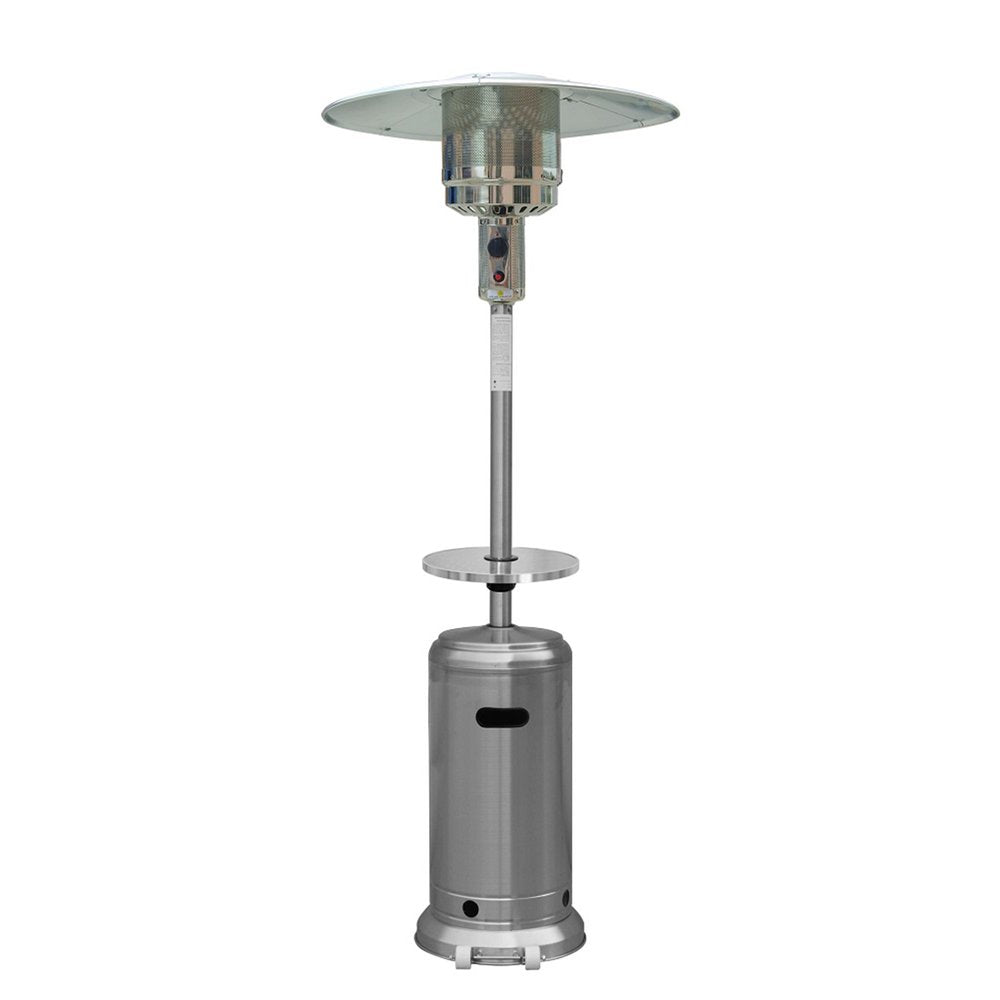 48,000 BTU Freestanding Propane Patio Heater (Silver Steel)