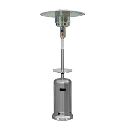 48,000 BTU Freestanding Propane Patio Heater (Silver Steel)