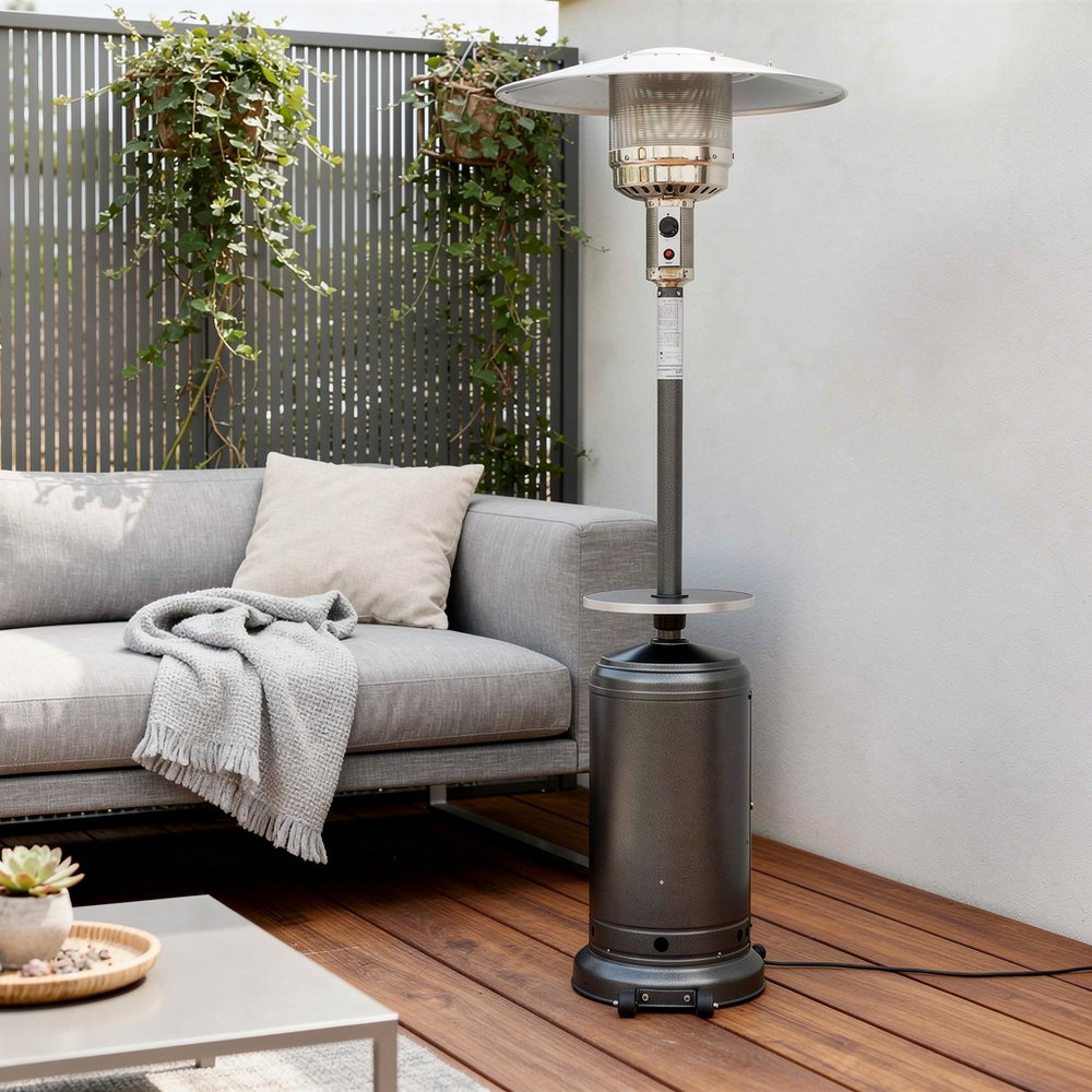 48,000 BTU Freestanding Propane Patio Heater (Grey Steel)