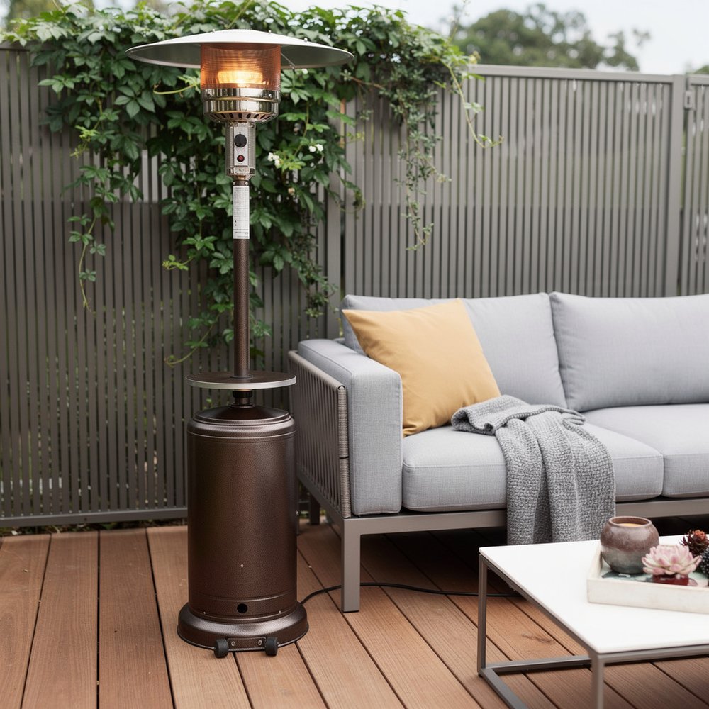 48,000 BTU Freestanding Propane Patio Heater (Bronze Steel)