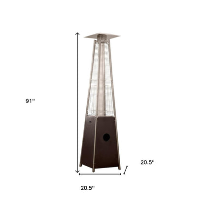 41,000 BTU Pyramid Patio Heater (Brown Steel)