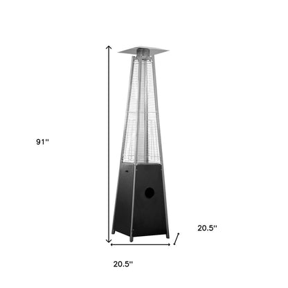 41,000 BTU Pyramid Patio Heater (Black Steel)
