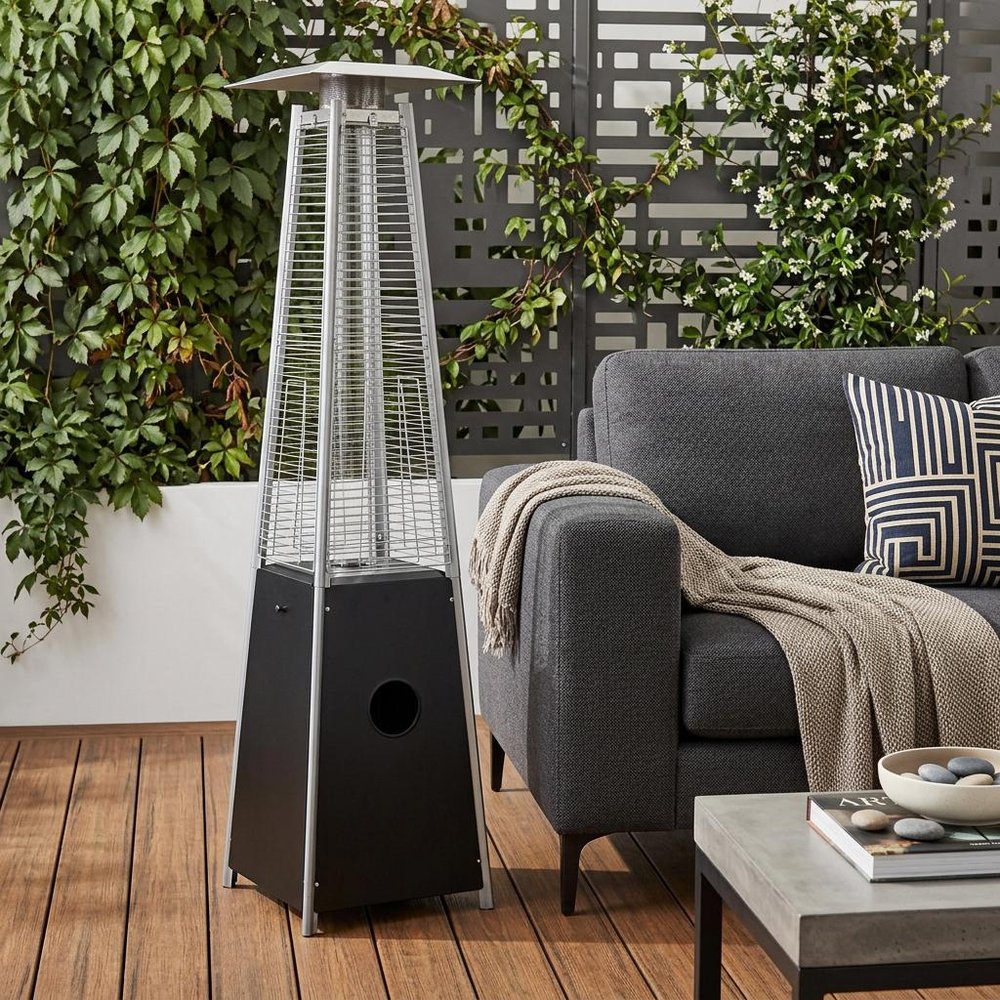 41,000 BTU Pyramid Patio Heater (Black Steel)
