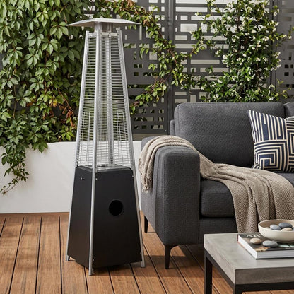 41,000 BTU Pyramid Patio Heater (Black Steel)