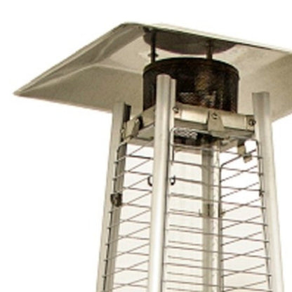 41,000 BTU Pyramid Patio Heater (Silver Steel)