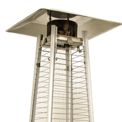 41,000 BTU Pyramid Patio Heater (Silver Steel)