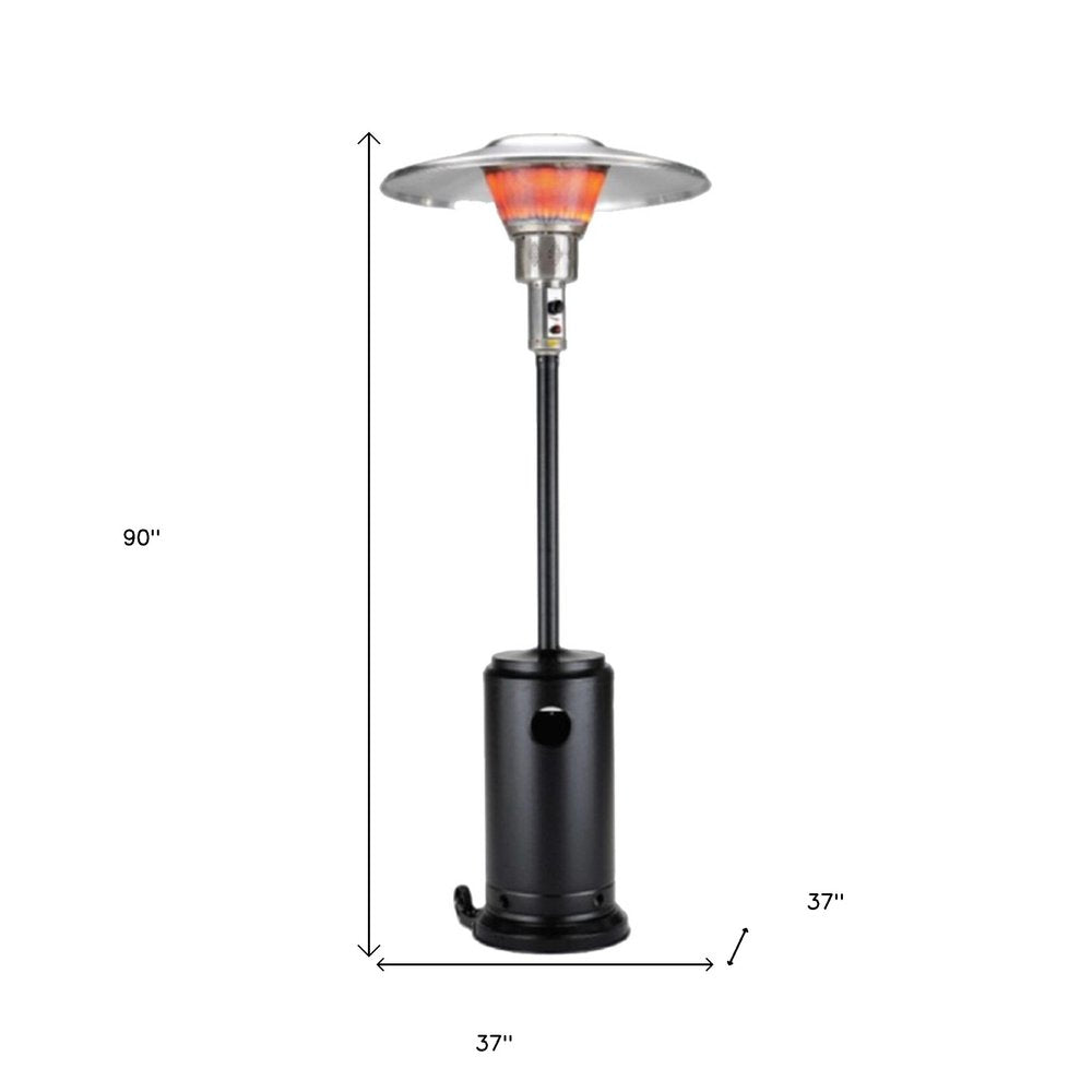 40,000 BTU Freestanding Propane Patio Heater (Black Steel)