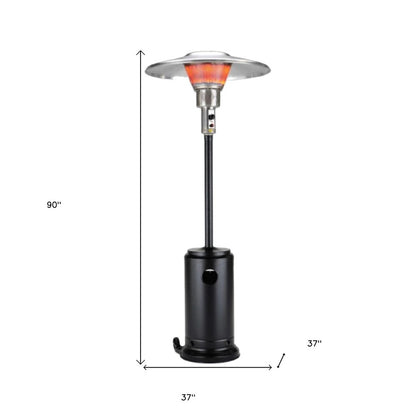 40,000 BTU Freestanding Propane Patio Heater (Black Steel)