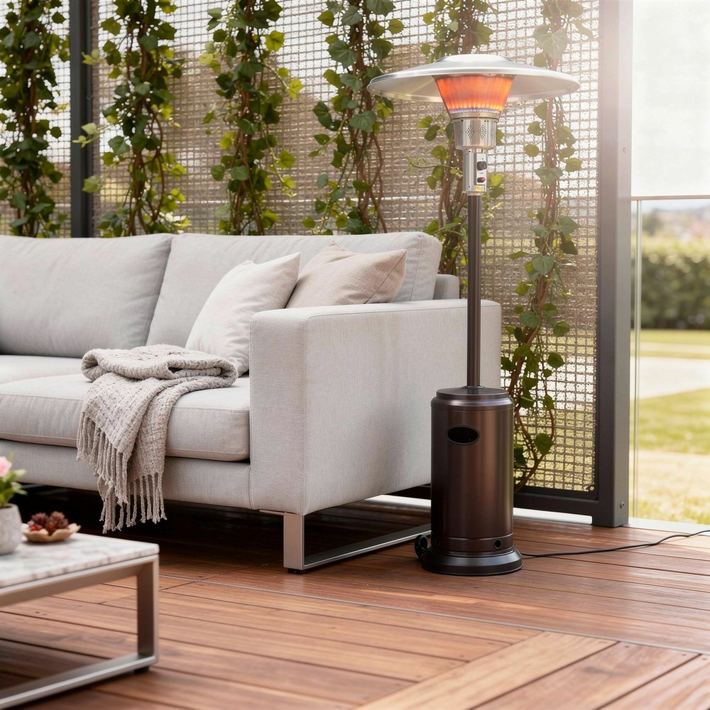 40,000 BTU Freestanding Propane Patio Heater (Bronze Steel)