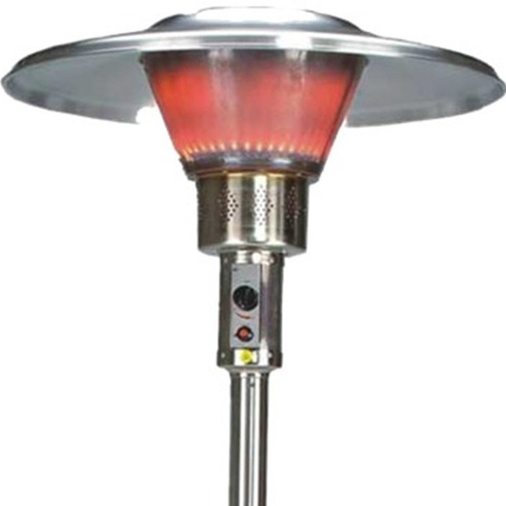 40,000 BTU Freestanding Propane Patio Heater (Silver Steel)