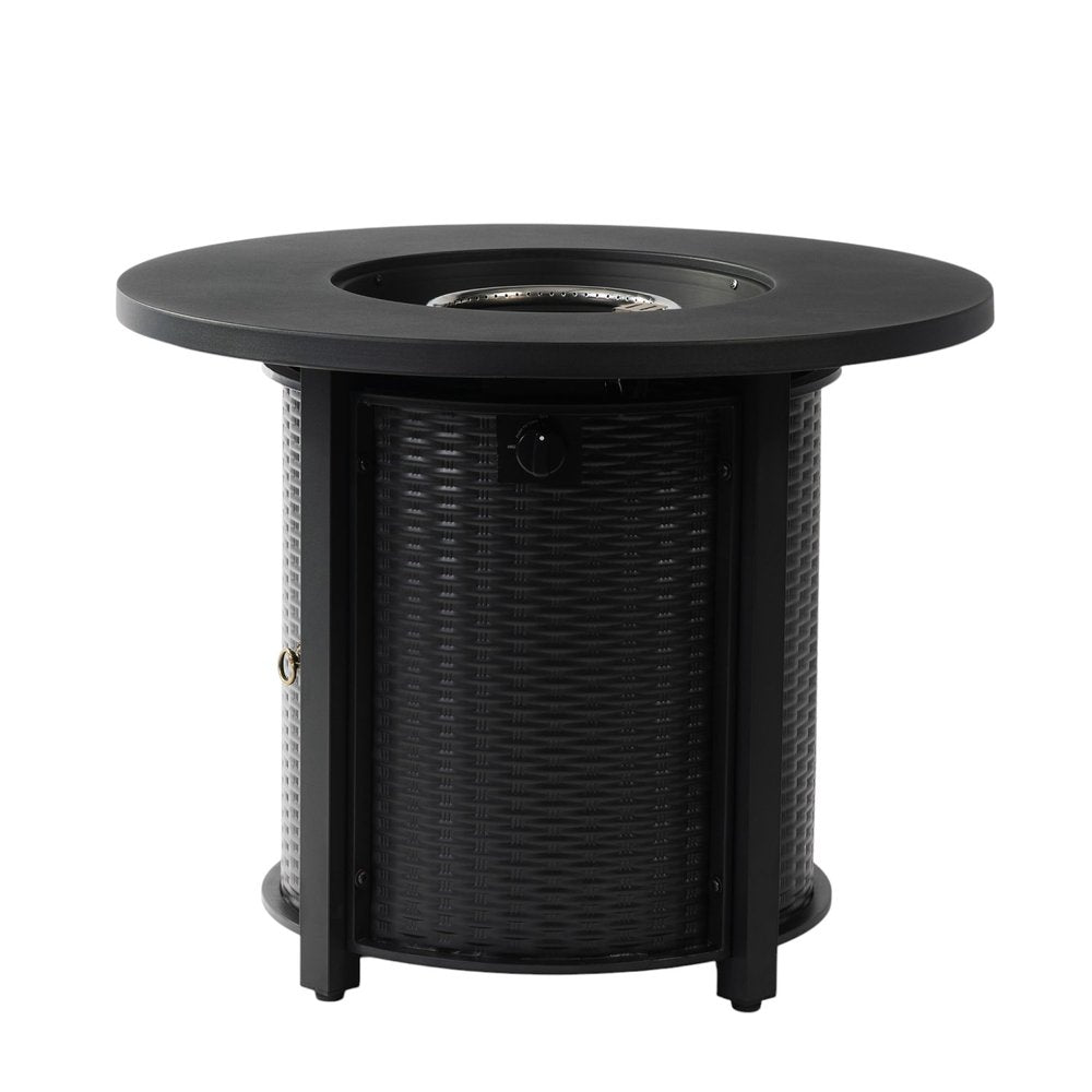 32" Propane Fire Pit (Black Steel, 50,000 BTU)