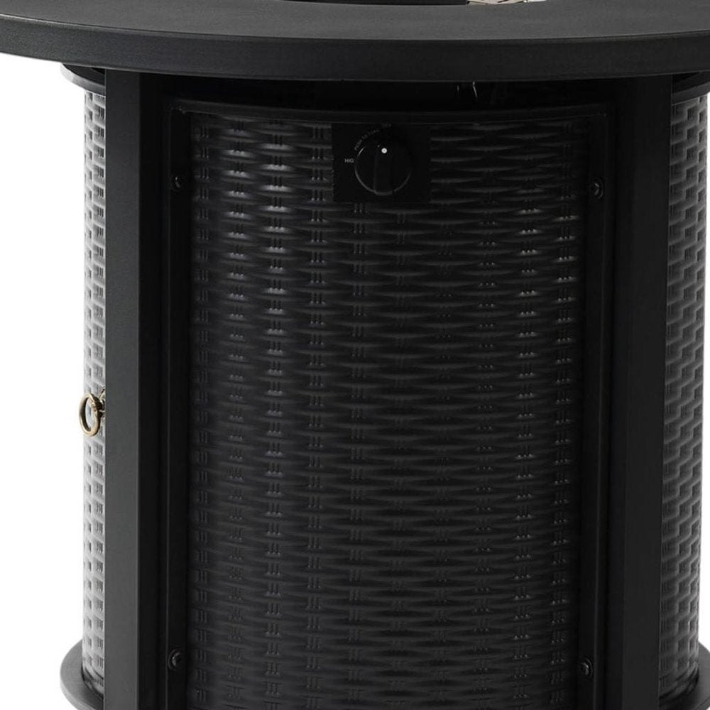 32" Propane Fire Pit (Black Steel, 50,000 BTU)