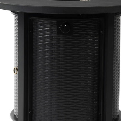 32" Propane Fire Pit (Black Steel, 50,000 BTU)