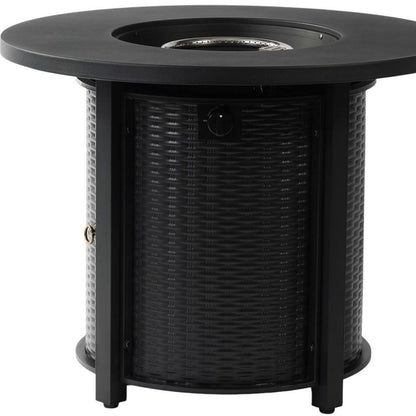 32" Propane Fire Pit (Black Steel, 50,000 BTU)