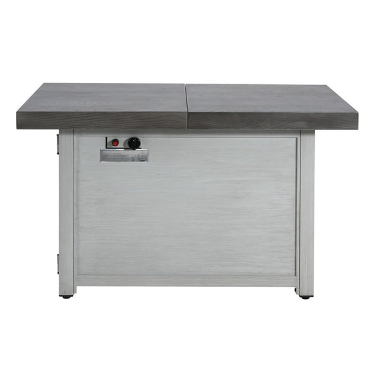 45" Propane Fire Pit Table (Gray Aluminum, 50,000 BTU) with Cover