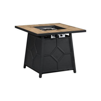 28" Propane Fire Pit Table (Brown Iron, 40,000 BTU) with Cover