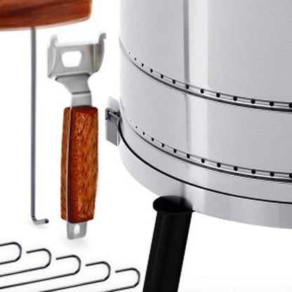 Premium Smoker and Grill Combo (Stainless Steel, 29" x 18")