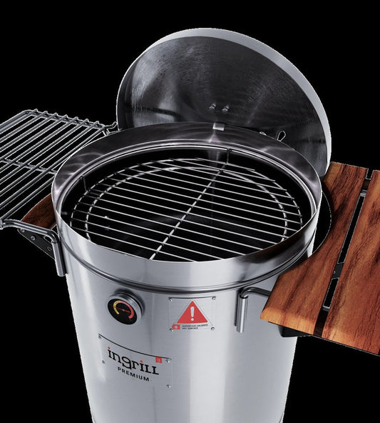 Premium Smoker and Grill Combo (Stainless Steel, 29" x 18")