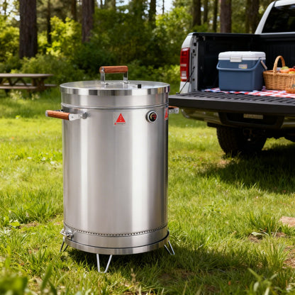 Portable Barrel Smoker (Stainless Steel, 31" x 18")
