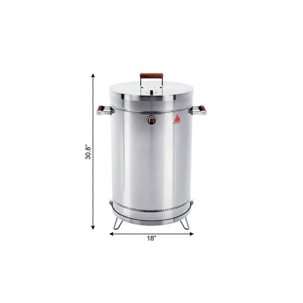 Portable Barrel Smoker (Stainless Steel, 31" x 18")
