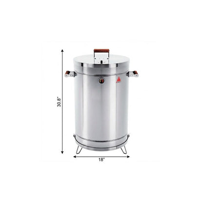 Portable Barrel Smoker (Stainless Steel, 31" x 18")