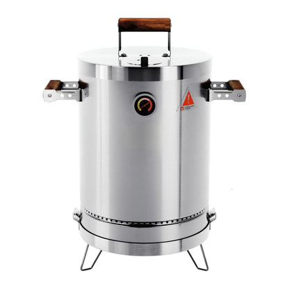 Super Compact Barrel Smoker (Stainless Steel, 17" x 10")