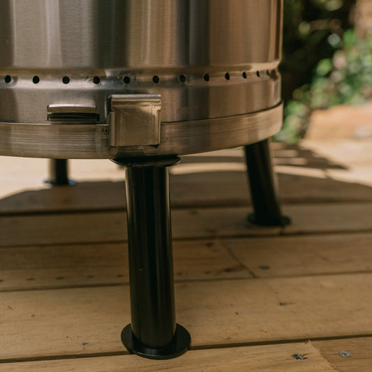 Compact Barrel Smoker – Stainless Steel Outdoor Smoker (19" x 12")