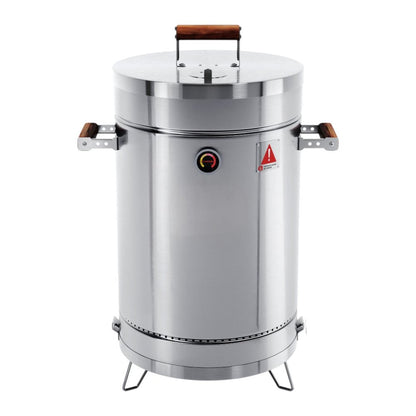 Compact Barrel Smoker (Stainless Steel, 25" x 14")