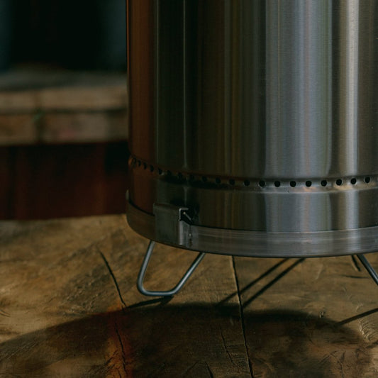 Compact Barrel Smoker (Stainless Steel, 25" x 14")